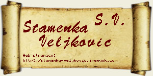 Stamenka Veljković vizit kartica